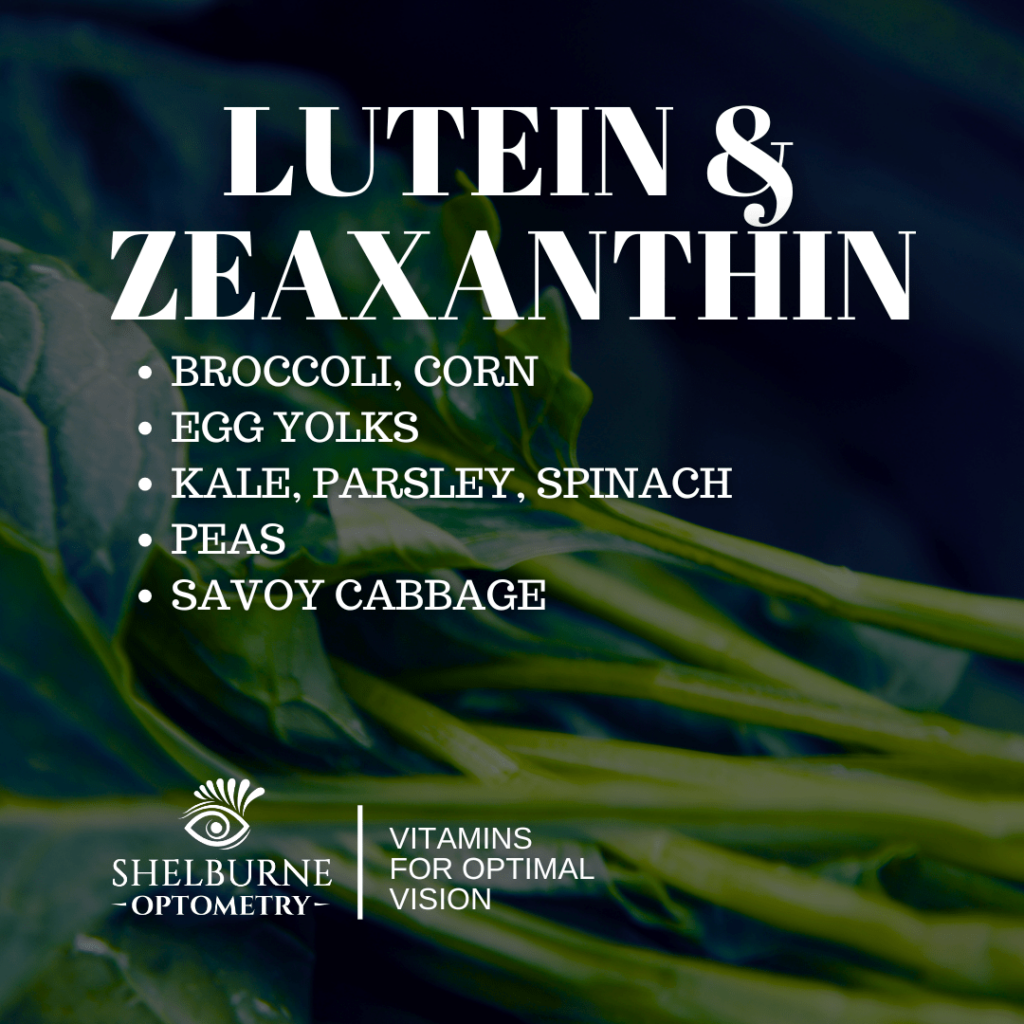 A list of foods with lutein and zeaxanthin